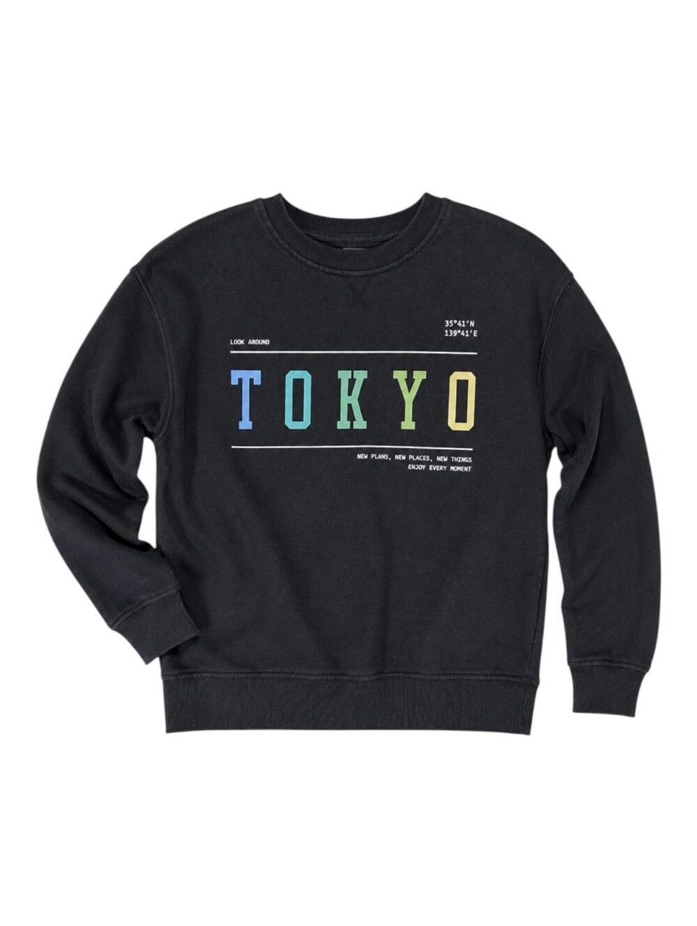 Zara Kids Black Tokyo Sweatshirt Back To School Boys Size 8